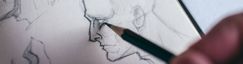 Portret in creion: schita ochi, nas si buze (desen in creion pentru ...